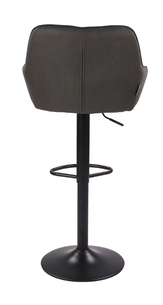 Dutchbone Oliver Barhocker 2er-Set - Anthrazit - 56 x 54 x 109 cm - Verstellbare Sitzhöhe 60-80 cm
