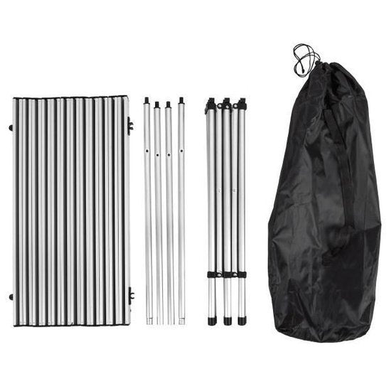 tectake - Campingtisch - Zusammenklappbar - Inkl. Tragetasche - 140 x 70 cm - Grau - 401170