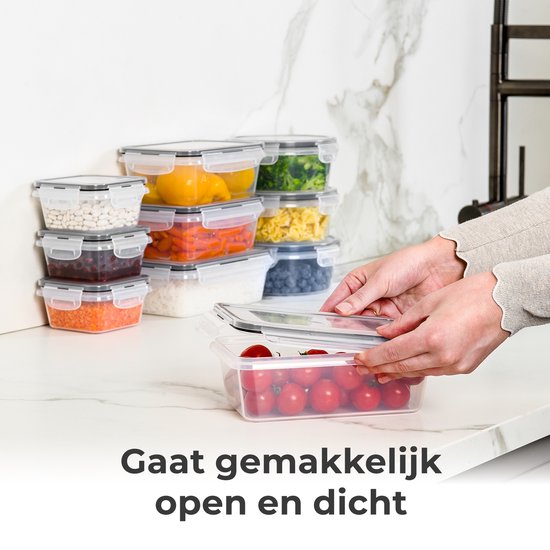 Stosh Freshness Schalen - Meal Prep Schalen - Gefrierschalen - 5 Stück - 1L - Kunststoff - BPA frei