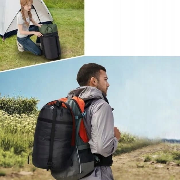DOPPELTER TOURISTENSCHLAFSACK FÜR 2 PERSONEN + KOPFKISSEN