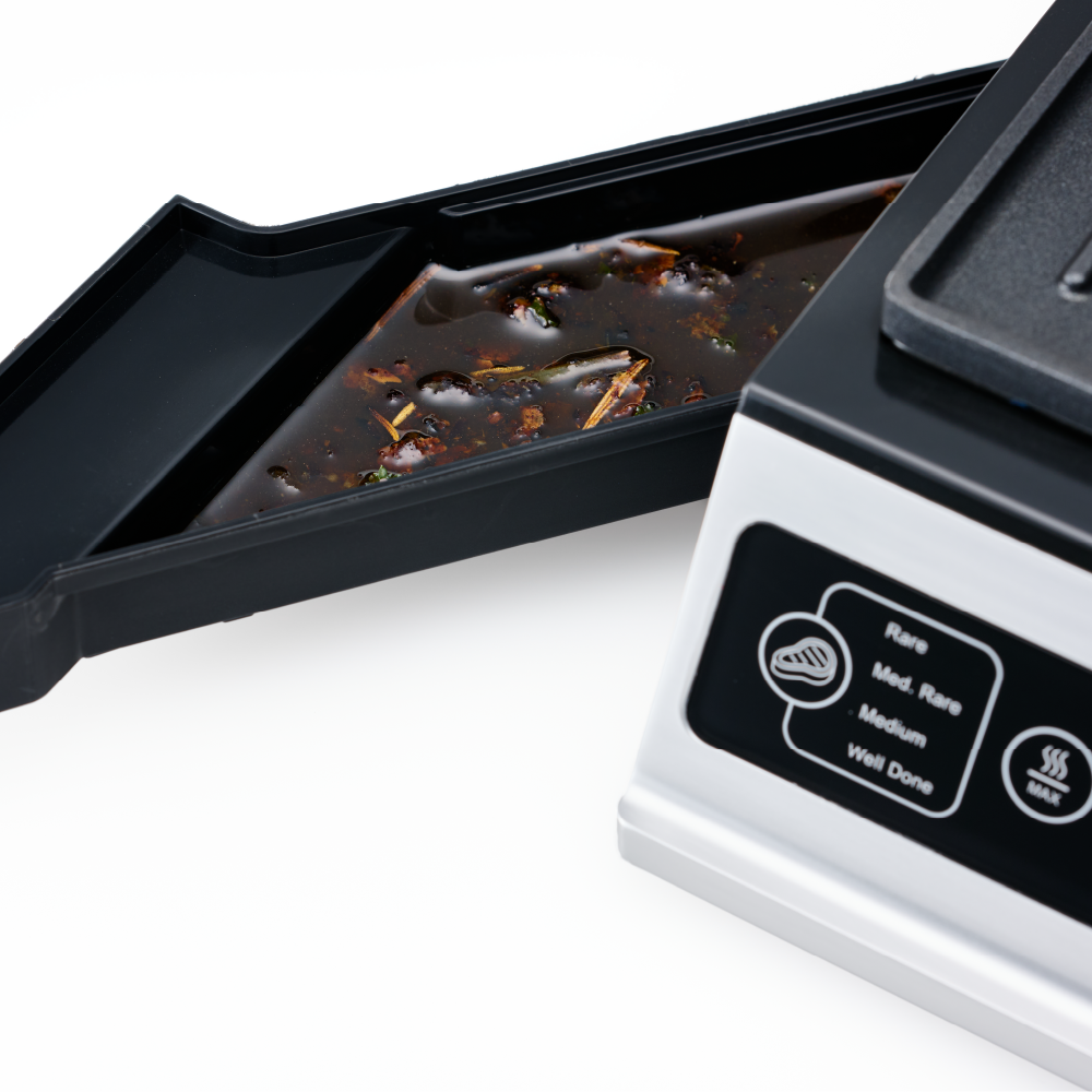 Solis Contact Grill Pro Tischgrill - Grau - 37 x 37 x 17 cm - 2000 W - PFAS-frei - aufklappbar 180°