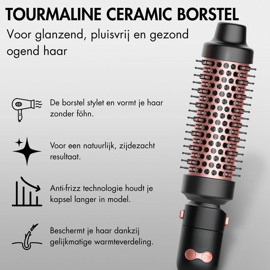Sansbeauté® 3 in 1 Automatischer Lockenstab mit Klemme - Keramischer Lockenstab - 25mm bis 38mm - Beach Waves - gewelltes Haar - Lockenstäbe 33 38 mm 25 mm - Blowout-Bürste - Haarstyler - Lockenwickler - dünne und dicke Lockenwickler - Lockenstab kurzes H