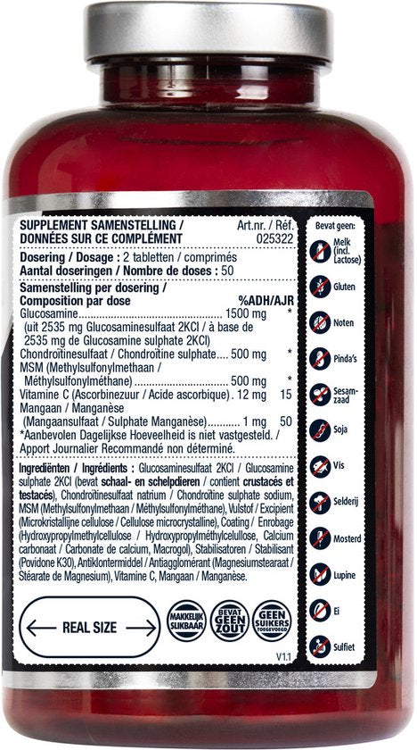 Lucovitaal - Nahrungsergänzungsmittel - Glucosamin / Chondroitin / msm - 100 Tabletten