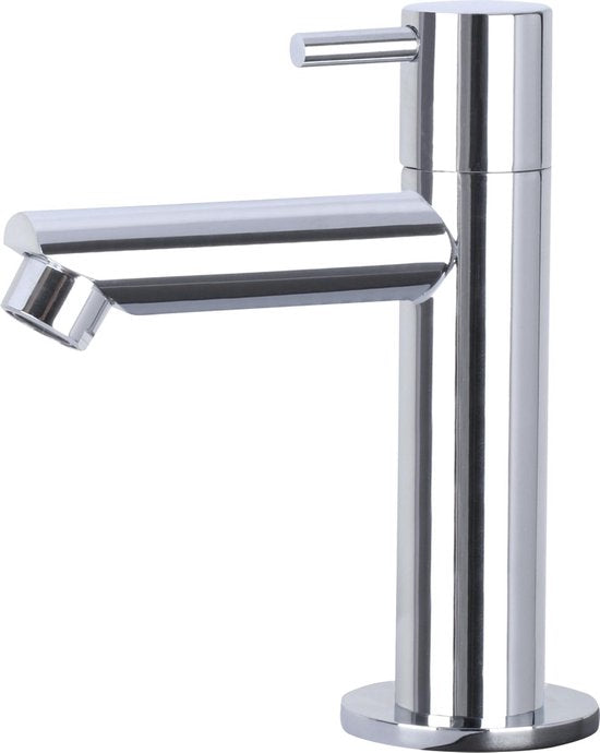 Differnz Oval Small Fountain Set - Spülbecken Naturstein - Schwarz - Gerader Wasserhahn - Chrom - Standard-Griff - 38 x 24 x 8 cm