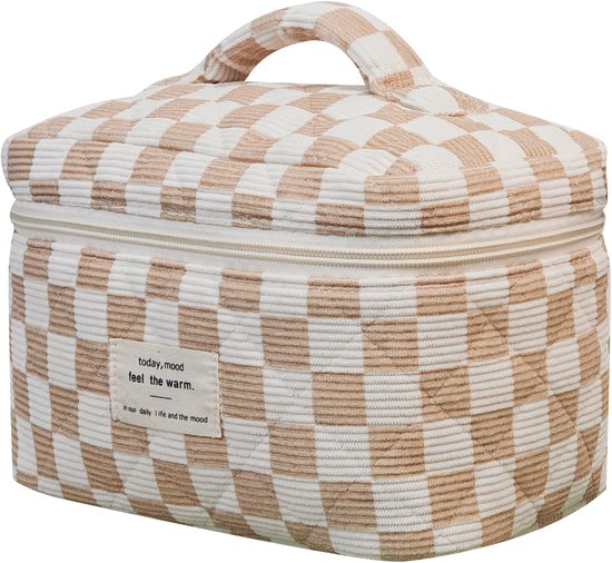 Skycases Travel Essentials - 3-teiliges Make-up-Taschenset - umweltfreundliche Baumwolle - gesteppte florale Organizer - geräumig, strapazierfähig und ideal für Reisen
