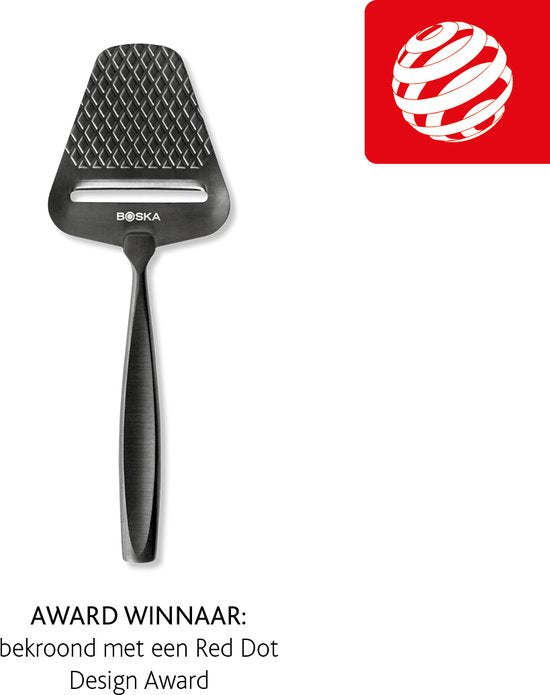 Boska Käsehobel Monaco+ Dark - Design-Käsehobel - Käsehobel für Hartkäse - Käsehobel dunkel - Edelstahl - Spülmaschinengeeigneter Käsehobel - Geschenktipp - Küchenutensilien - Küchenzubehör - 10 Jahre Garantie