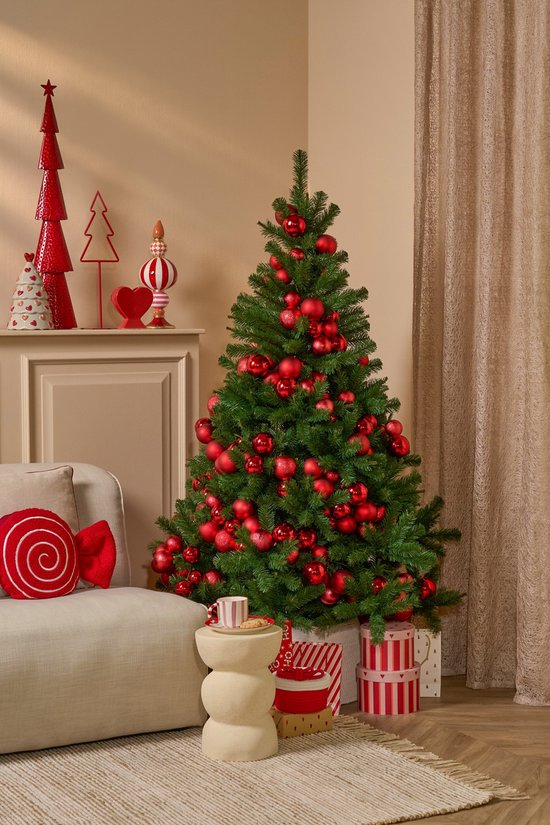 Triumph Tree Forrester – Weihnachtsbaum mit weichen PVC-Nadeln – Weihnachtsdekoration mit farbcodierten Zweigen – Kunstbaum mit natürlicher Struktur – H 155 x Ø 102 cm – Grün