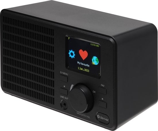 Denver Internet Radio - WiFi - Radiowecker - Bluetooth - Dual Alarm - IR122 - Schwarz