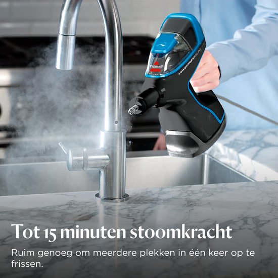 BISSELL PowerFresh Slim Steam Dampfreiniger 1500 W – 3-in-1-Dampfmopp – Multifunktionaler Handdampfreiniger u. a. für Bad und Küche – Mopp für Hart- und Holzböden – Leichtgewicht 1,9 kg – Inkl. 4 Aufsätze – 2234N