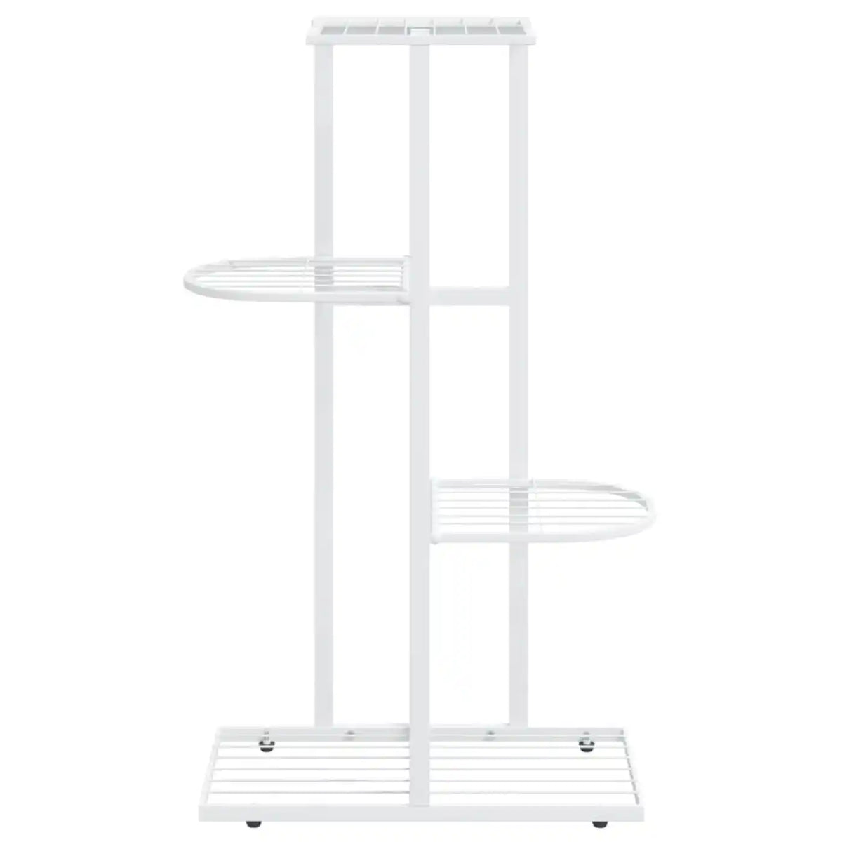 MINGHOU Pflanzenregal, 4-stöckig – Weiß – 22 x 43 x 76 cm – Metall, für drinnen und draußen