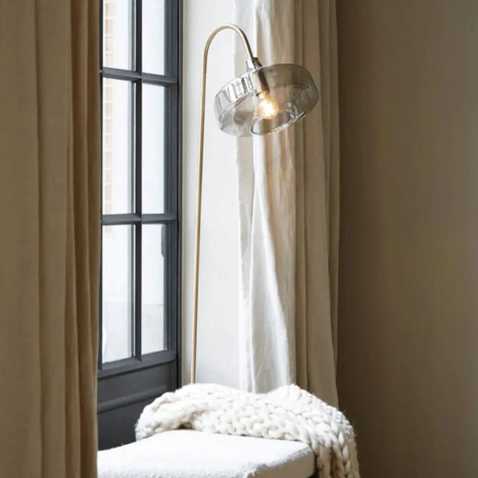 Light & Living Stehlampe Solna – Antikbronze mit Rauchglas – 45 x 29,5 x 160 cm