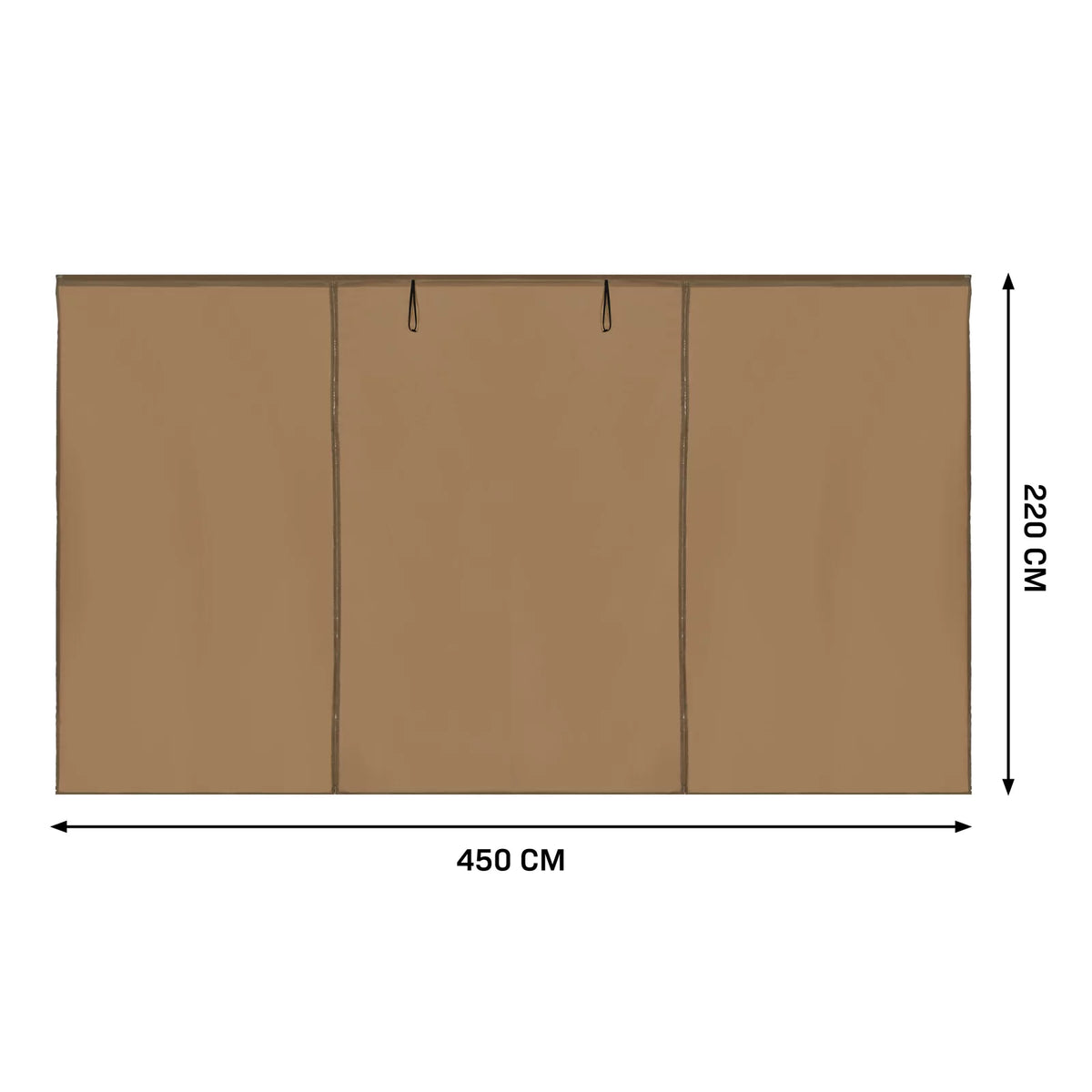 Vonroc Seitenwand-Set für Doppel-Partyzelt 6 × 4,5 m – 6 Stück – Beige
