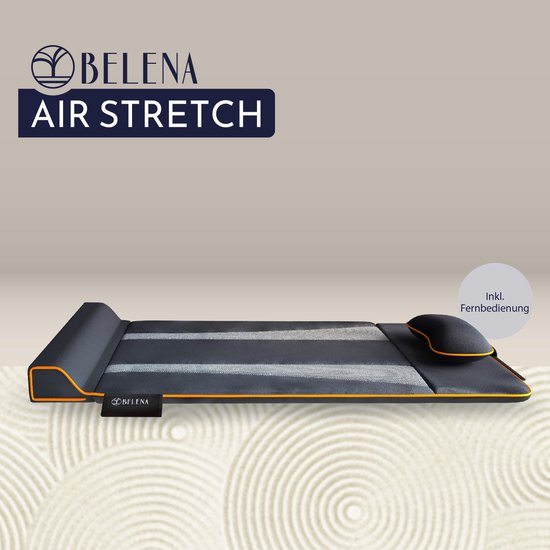 Belena Air Stretch – Lenden- und Yoga-Massagematte – Ganzkörper-Massagematte mit Wärmefunktion – Massage – Dehnen & Strecken – 4 Programme – 3 Intensitätsstufen – inkl. Fernbedienung