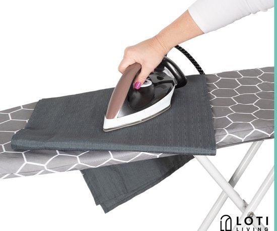 Loti Living Bügeltischbezug 124 x 38 cm - Graphit - Bügeltischbezug - Komplettset - Universal