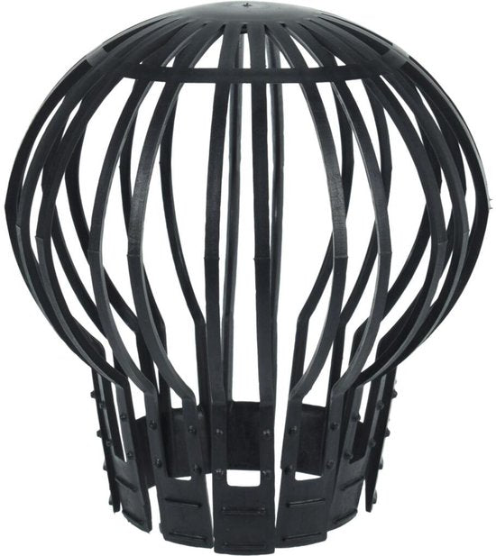 Schutzkappe/Laubfänger Fallrohr 2St. - schwarz - Ø12,5 x H14,5