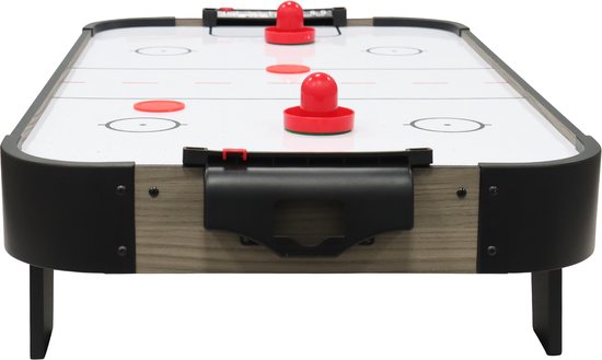Cougar Airhockey-Tisch Mini – 3-Fuß-Airhockey-Spiel – Kompakter Airhockey-Tisch für zu Hause – Inklusive Schläger und Pucks – Eiche/Grau