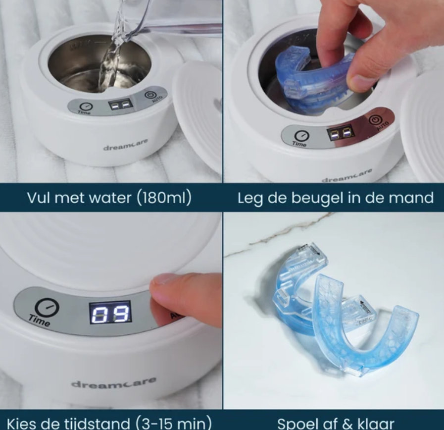 DreamCare UltraPod – Ultraschallreiniger – Weiß – 5 Zeitstufen, reinigt in 60 Sekunden
