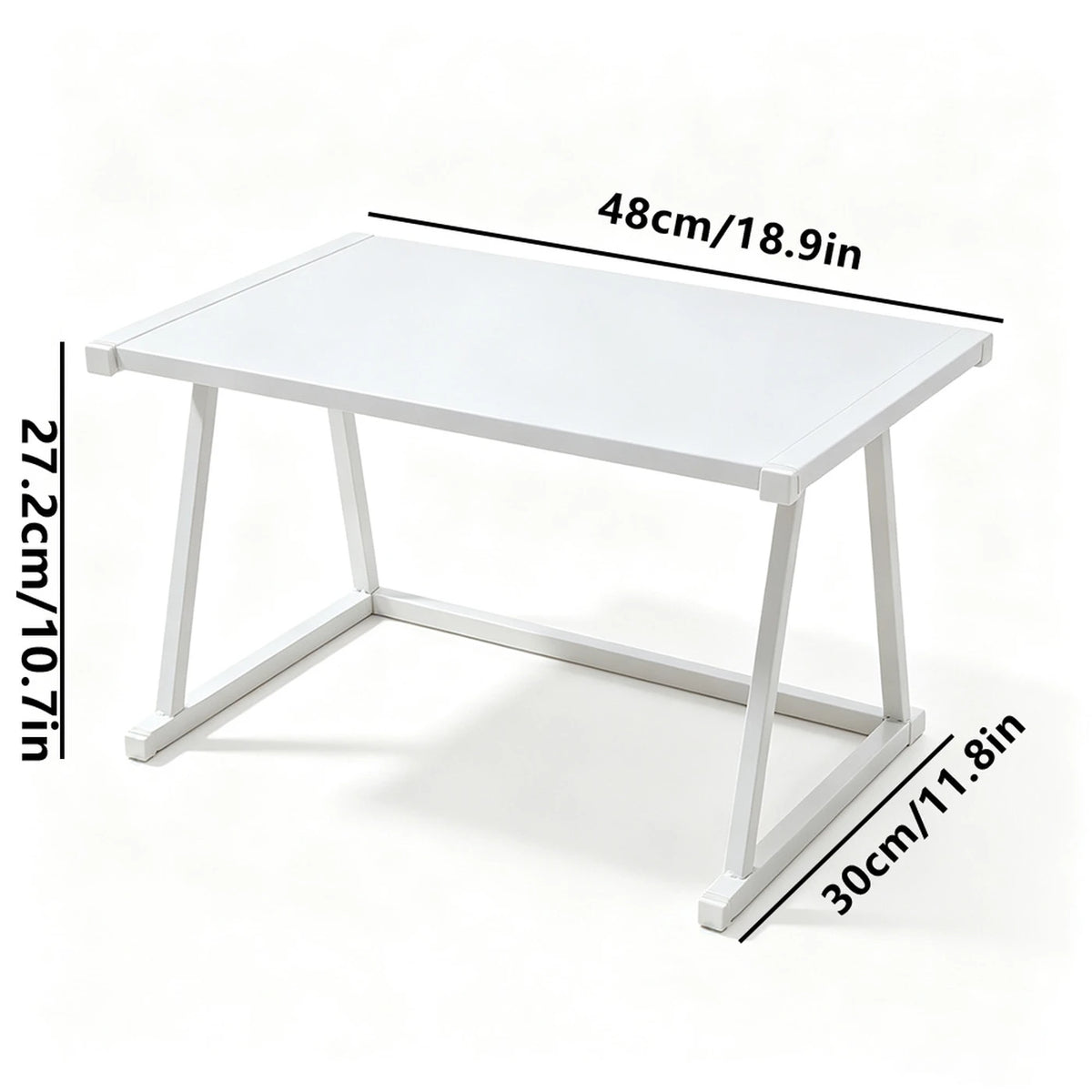 SRD-Schreibtisch mit Druckerablage, weiß – MDF