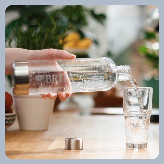 Brita SodaONE Sprudelwasserbereiter Schwarz – mit 1 CO₂-Flasche und 1 Soda-Flasche