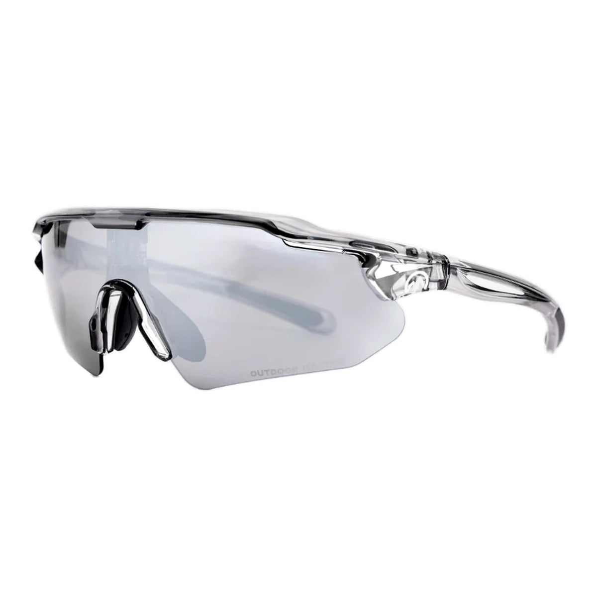 OutdoorMaster HAWK LT Fahrrad-Sonnenbrille – photochromatisch und polarisiert – Super Silver