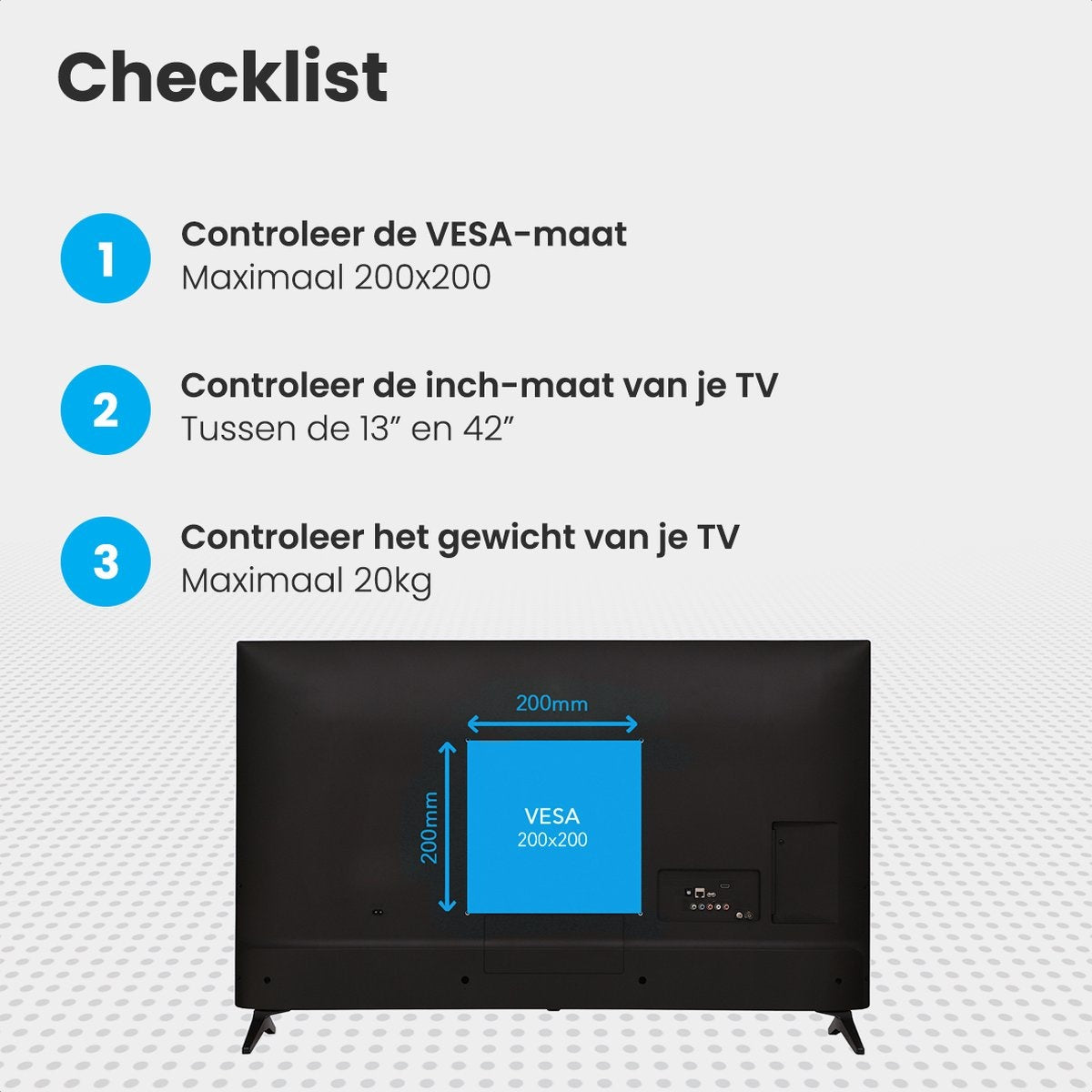 Auronic TV-Halterung - drehbar und neigbar - 13 bis 42 Zoll - bis zu 20 KG - Schwarz