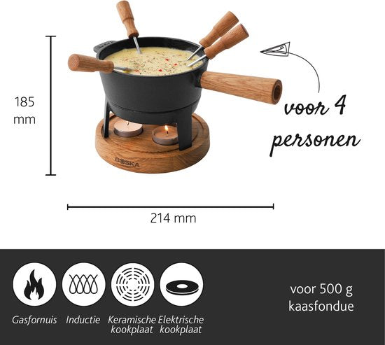 Boska Fondue-Set Pro S - Käsefondue - für 350 Gramm Käse - 700 ml