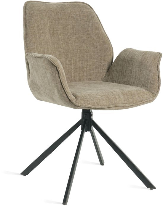 Esszimmerstuhl Lenny Taupe - Giga Furniture - 2er Set