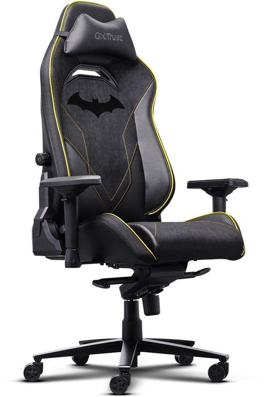 Trust GXT 721BM Ruya Pro Gaming-Stuhl – Batman Edition – Ergonomisches Design – Schwarz/Gelb