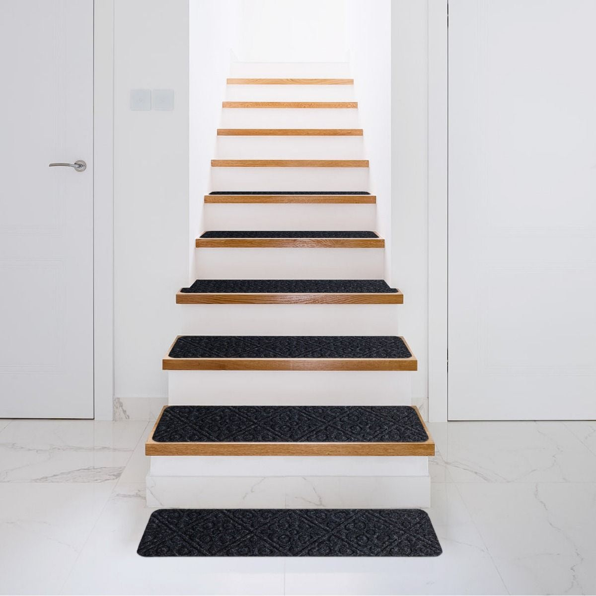 Coast Treppenmatte - 15 Stück - 76 x 20 cm - Schwarz
