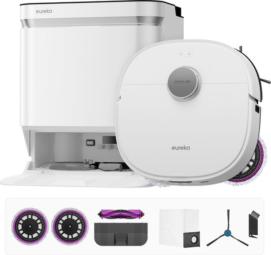 Eureka – J15 Pro Ultra white – Staubsaugerroboter mit Wischfunktion – selbstreinigende Ladestation