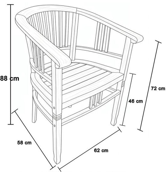 AXI Talia Teak-Gartenstühle – Gartenstühle aus Holz – 2er-Set – 100 % Teakholz – Tragkraft 180 kg – Garten, Terrasse oder Balkon
