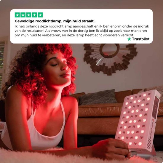 Suprrhealth Rotlichtlampe Mini – Rotlichttherapie – Timer – LED-Infrarotlampe – Hautpflege durch Infrarottherapie – Kollagenlampe – Fibromyalgie – Lichttherapie