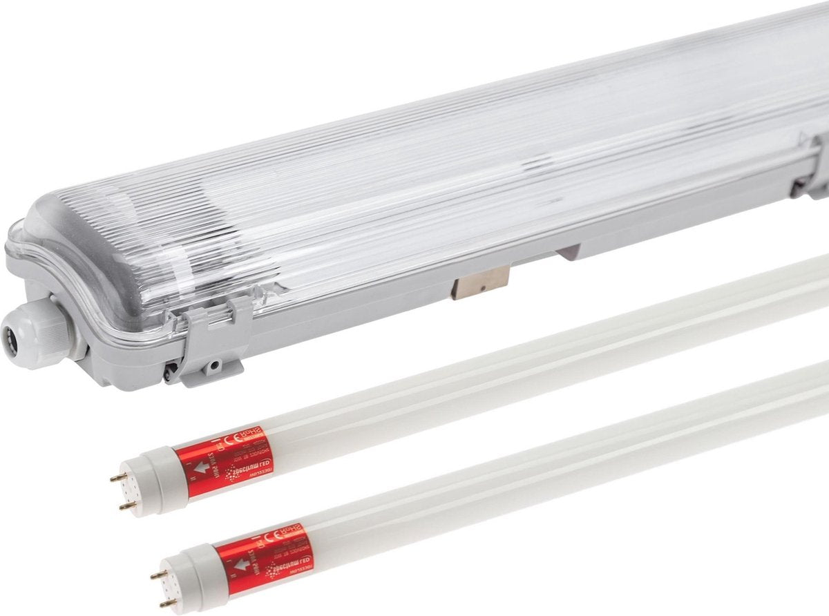 LED's Licht LED TL Leuchte + Schlauch | 2x 18W | 120 cm