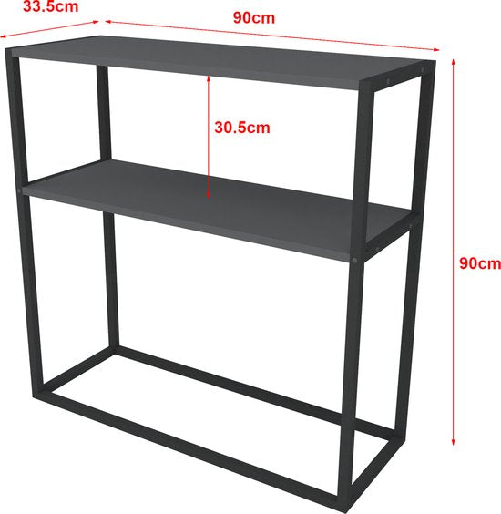 Konsolentisch Hemsedal Beistelltisch 90x90x33,5 cm anthrazit