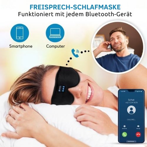PurelyGoods® - Bluetooth 5.3 Schlafmaske - 3D - 100% Verdunkelung - Frauen und Männer