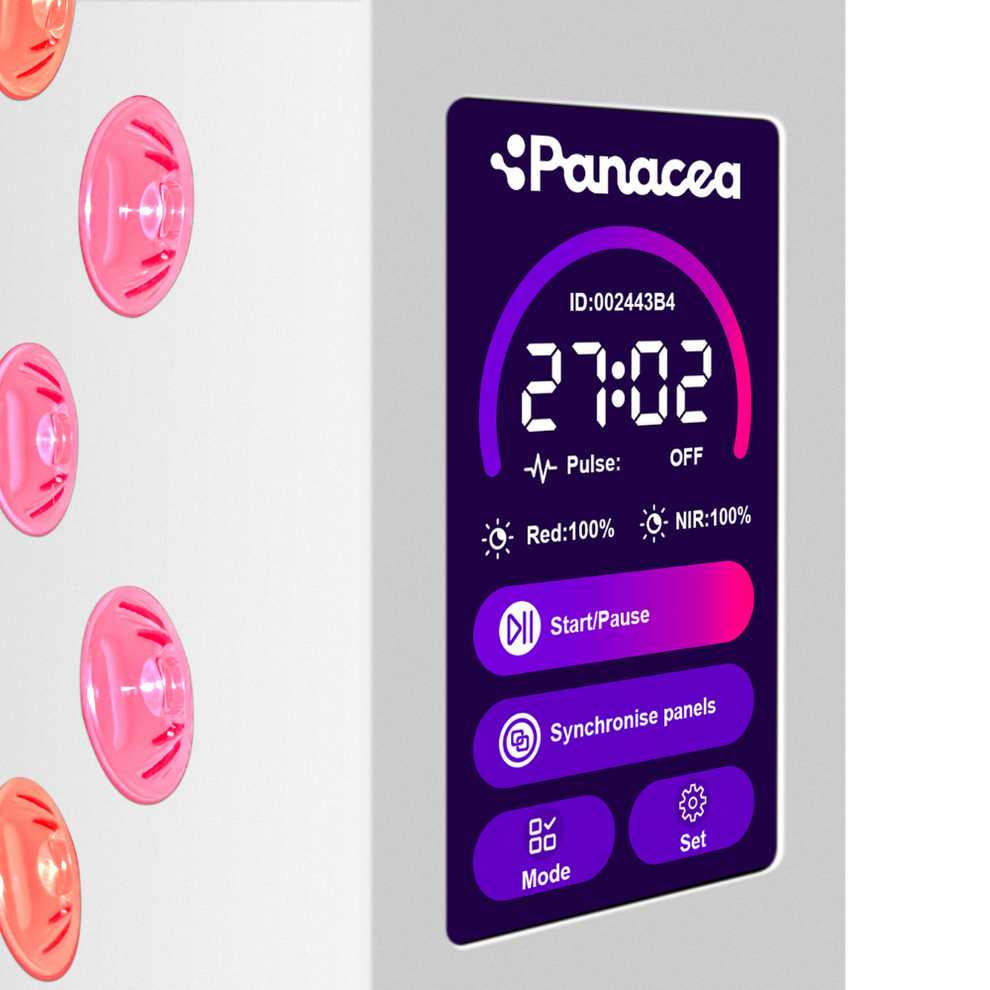 Panacea ATP Pro 700 Rot- und Infrarot-Lichttherapie-Panel - Professional - 50 x 33 x 6 cm - Weiß