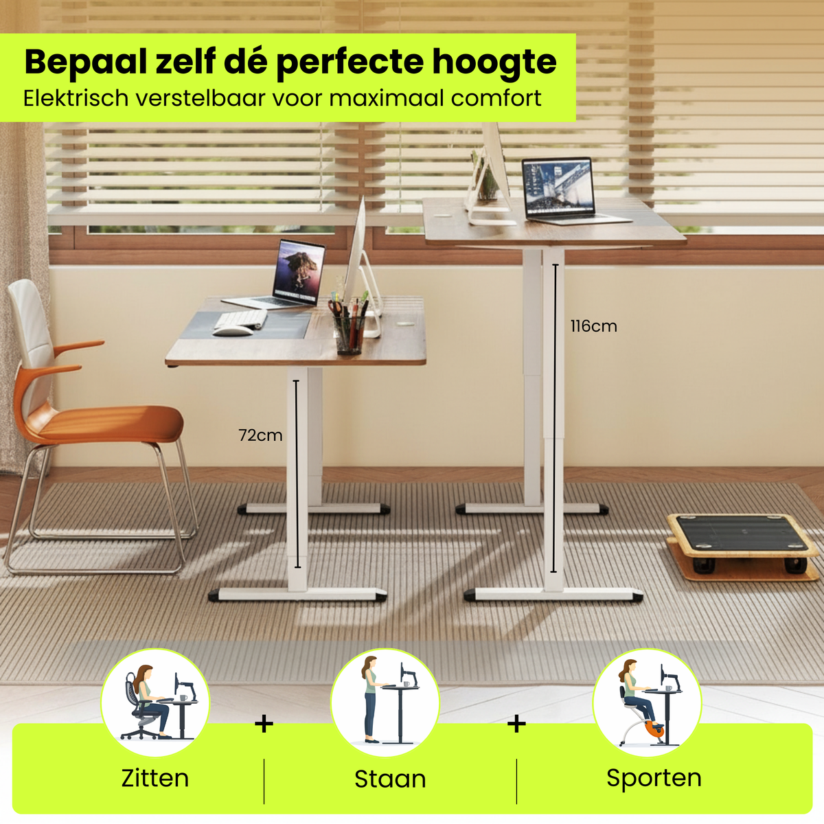 Coast Elektrischer Sitz-Steh-Schreibtisch 140x70 cm Natur - Mit Kindersicherung und Anti-Kollisionssystem