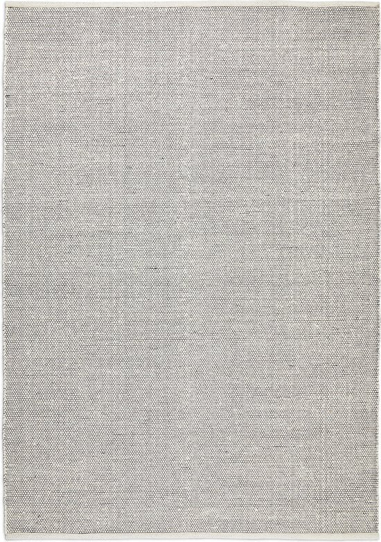 Lifa Living Teppich - Wolle & Baumwolle - Gewebt - 160x230 cm - Skandinavisches Design - Schwarz/Weiß