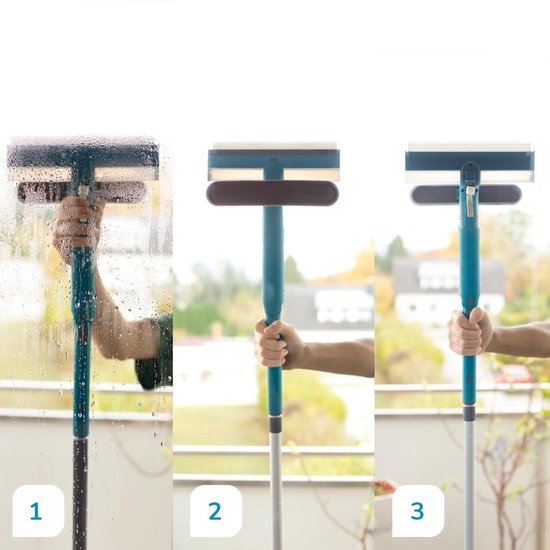Livington Window Buddy – Fensterreiniger – Fensterreiniger mit Teleskopstange – Fensterwischer – Fensterreinigungsgerät – Duschwischer – Solarpanel-Reiniger Übersetzer