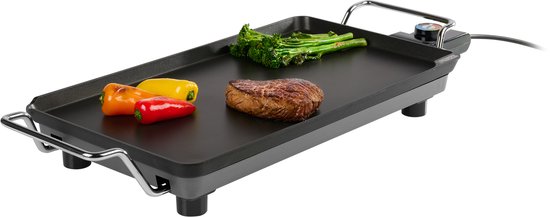 Princess Table Chef Superior Grillplatte 102240 - Gourmet - Grillplatte - Tischgrill - 46 x 26 cm - 8 Personen - Einstellbarer Thermostat - 2500 W - Teppanyaki - Für drinnen und draußen - 2 Meter langes Kabel
