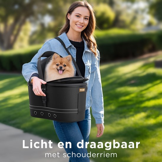 Trevopet® Hundefahrradkorb hinten - 2-in-1 Fahrradkorb Hund & Tragetasche - Geeignet für Elektrofahrrad - Bis zu 12 kg - Stabiles Oxford Material