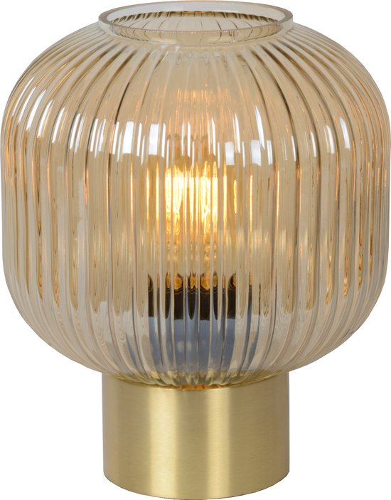 Lucide MALOTO – Tischlampe – Ø 20 cm – 1xE27 – Bernstein