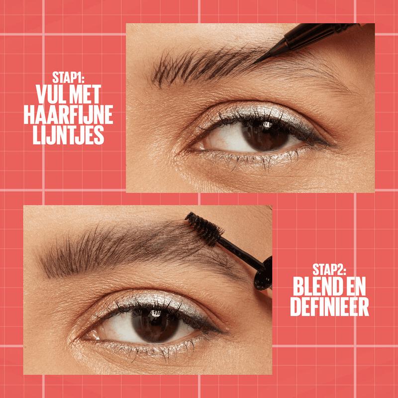 Maybelline Build-a-Brow 2-in-1 Augenbrauenstift & Fixiergel – 250 Blonde – Wasserfest – Bis zu 24 Stunden