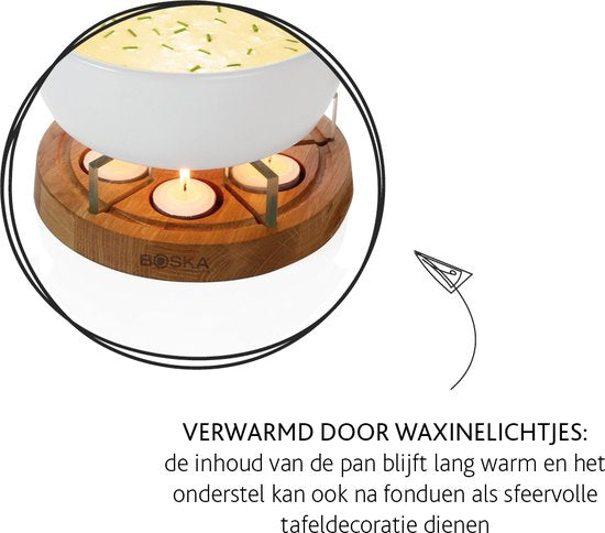 Boska Candlelight Fondue Twinkle - Für 1.200g Käsefondue - 1,6 Liter