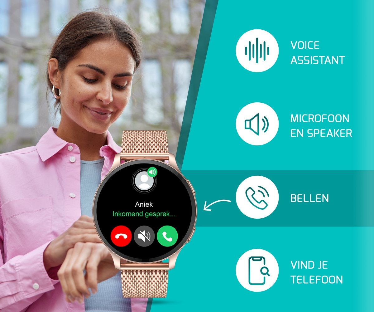 FITAGE Sportuhr - Smartwatch - Schrittzähler - Pink
