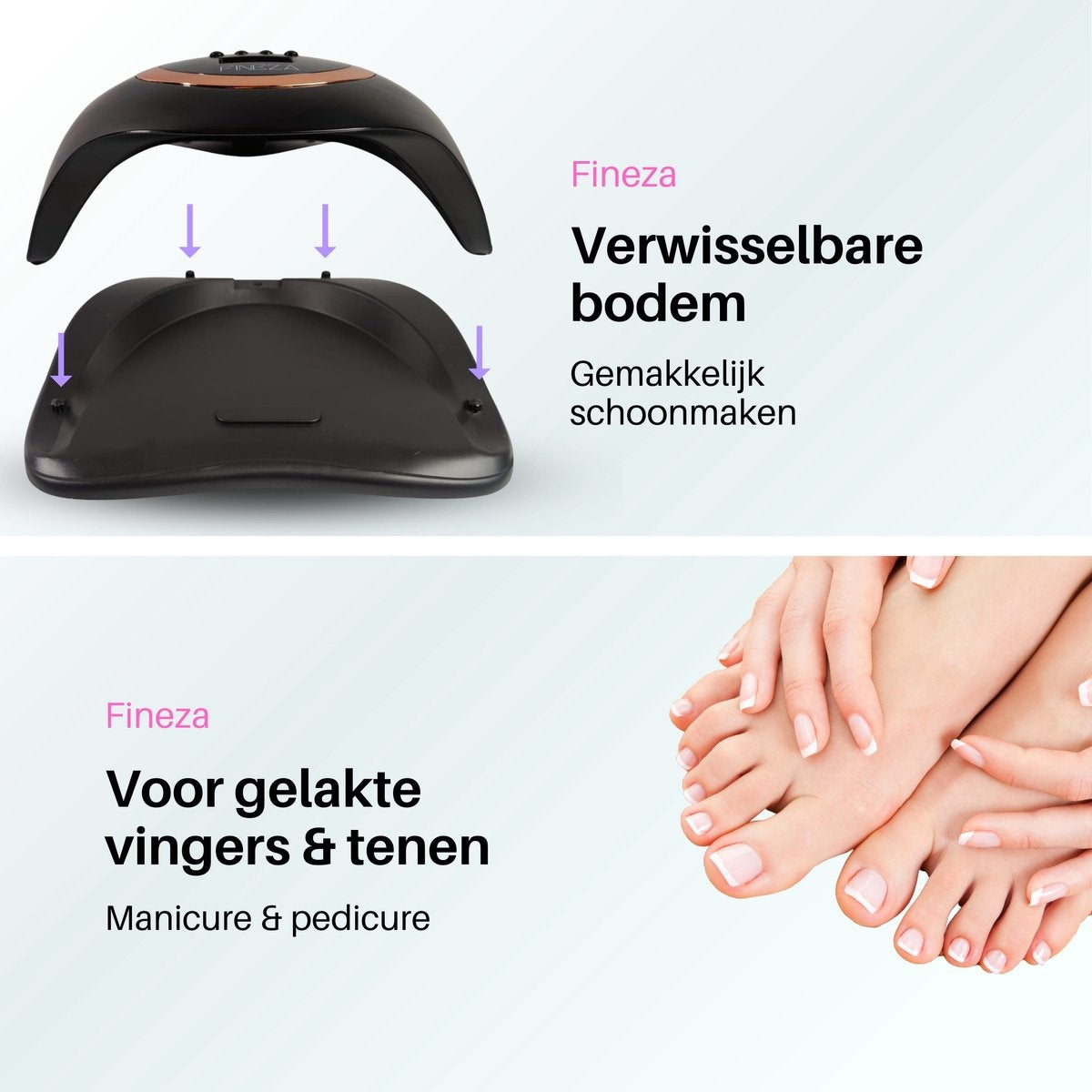 Fineza UV-Lampe Gel-Nägel - Nageltrockner LED-Lampe Nägel - Gellack Nageltrockner - Nagellampe - Schwarz