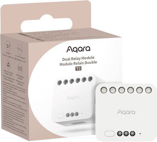 Aqara Dual-Relais-Modul T2 – intelligenter Einbauschalter mit 2 Kanälen, Zigbee, Matter