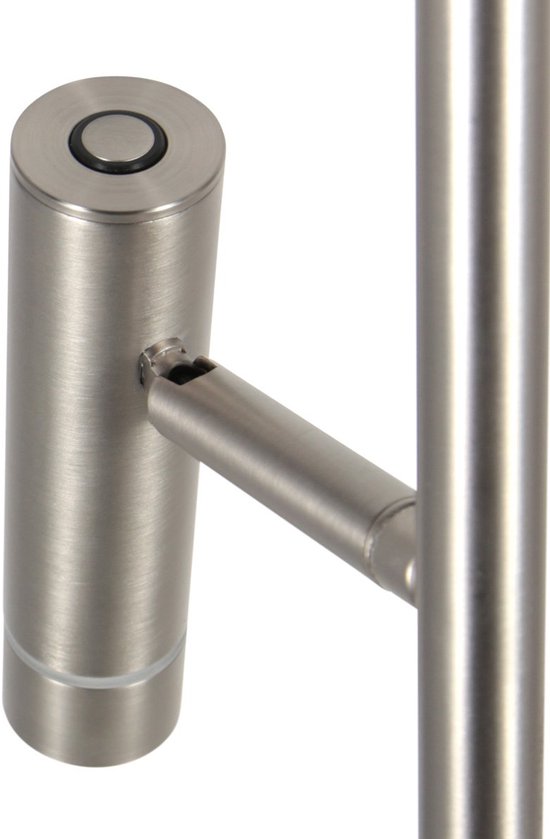 Stehlampe „Volari 4711ST“ aus Stahl, 2-flammig, mit „Dimm to Warm“-LED – ideal für den Innenbereich, modernes Design, Höhe 157 cm, Sockelgröße 21 x 21 cm, dreh- und neigbar
