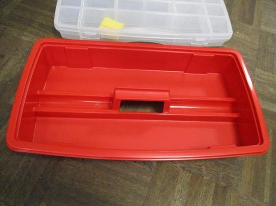 TAYG Werkzeugkasten auf Rädern - Kunststoff - 47 x 29 x 63 cm - Mit Einsatz und Sortierkasten