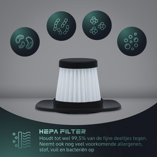 JAP Tornado S3C - Fest und flüssig - Alles in einem Handstaubsauger - Auto, Haustiere und Haus - Kabellos - Beutelloser Staubsauger - 5 Köpfe - 22.2V - Carbon